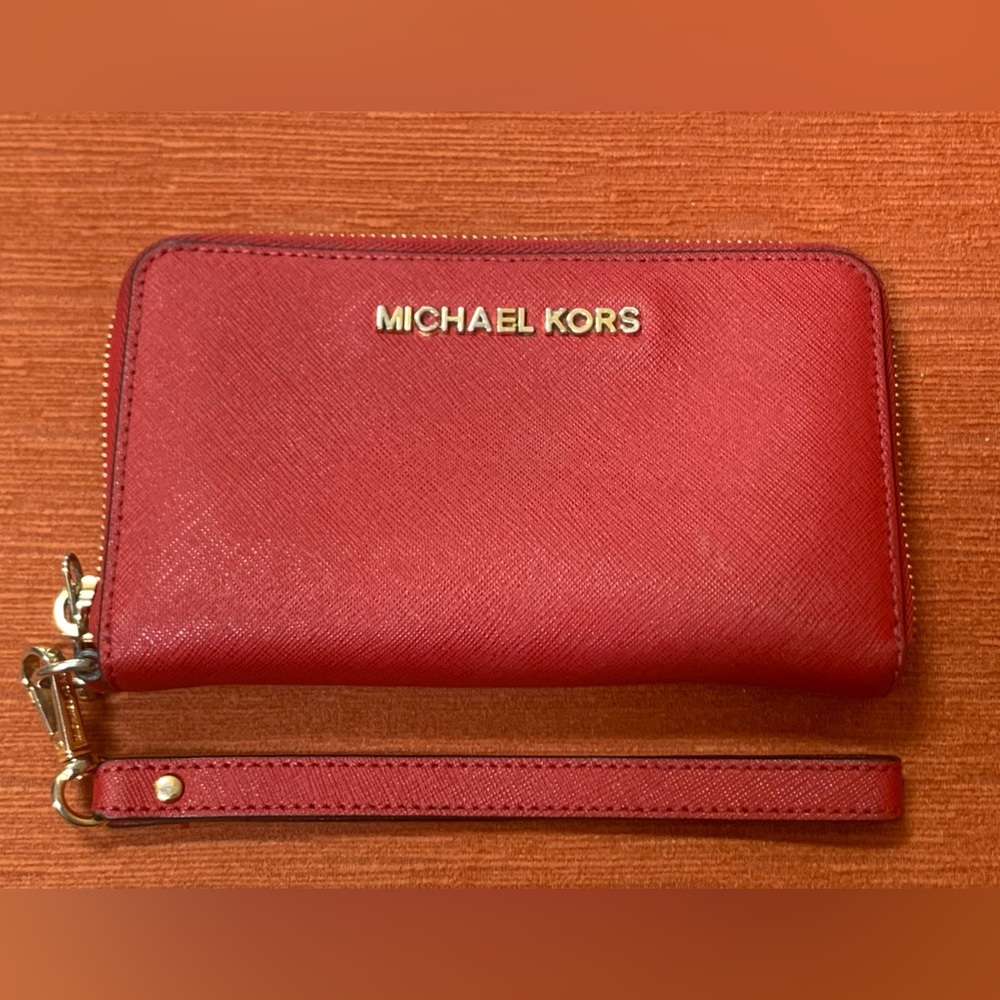 Red Michael Kors wallet